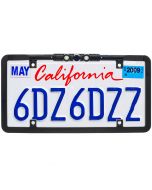 Ultra Slim Full Frame License Plate Camera with LED Lights and Trajectory Parking Lines