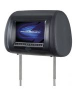 POWER ACOUSTIK HDVD‐75CC Preloaded Universal Headrest LCD Monitor with 3 Interchangeable Skins (With Front-Loading DVD/MP4 Player) For Vehicles