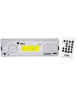 Pyle PLMR88W Marine Single-Din In-Dash Mechless Receiver - White