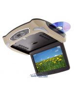 Vizualogic VZ-102D 10.1 inch Overhead Flip Down Monitor with Built in DVD Player and USB and SD Card Reader and headphones