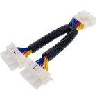 Accele OBD2T 16 Pin OBD2 T-Harness / Splitter (1) Male and (2) Female Cable Adapter