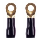 Accele ProLine TB438 3/8" Gold Ring Terminals with 4 Gauge input - Black