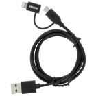 Beuler CML3 3 foot USB to Micro USB and Lightning Dual Cable