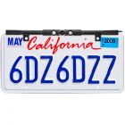 Boyo VTL425LTJ Ultra Slim Full Frame License Plate Camera with LED Lights and Trajectory Parking Lines - Black finish