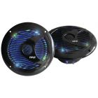Pyle PLMR6LEB Hydra Series 6.5" 150-Watt Dual-Cone Waterproof Marine-Grade Speakers with Programmable Multicolor LED Lights (Black)
