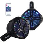 Pyle PLMRWB85LEB Hydra Series 2-Way Wakeboard Speakers with Programmable LED Lights (8")