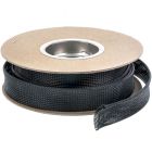 TechFlex FLX125BLK 1-1/4" Flexo PET General Purpose Braided Cable Sleeve - Black 50 foot roll