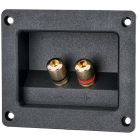 The Install Bay TCSB Square Recessed Terminal Cup with Gold Binding Posts