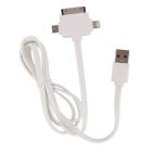 iStuff IFU-3IN1-WH3 3 in 1 USB Male to 8 Pin Lightening + 30 Pin Apple + Micro USB Cable