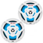 JVC CS-DR621MWL 6.5" Coaxial Marine Speakers with built-in LED Lighting - White