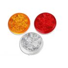 Safesight LD4004RR 4 inch Round 21 Red Square Super LED Diodes Stop, Turn and Tail Light for RV, Bus or Truck - 70MP04RR