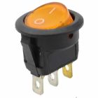 Quality Mobile Video 01001-O Fully illuminated SPST Round Rocker Switch - Orange