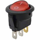 Quality Mobile Video 01001-R Fully illuminated SPST Round Rocker Switch - Red