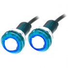 QMV LLW-B 12 Volt Black Flush Mount 3 Watt LED Light - Blue