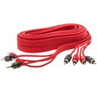 T-Spec V6RCA-174-10 17 Foot V6 Series Four-channel RCA Audio Cable in Red - 10 Pack