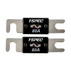 T-Spec V8-ANL80 V8 Series 80 Ampere Nickel Plated ANL Fuses - 2 Pack