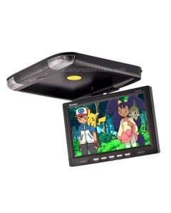 Discontinued - Telar TFA11WC Overhead Roof Mount Flip Down 11 inch Swivel Widescreen LCD Monitor with Built-in DVD Player, USB and SD Ports