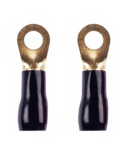Accele ProLine TB438 3/8" Gold Ring Terminals with 4 Gauge input - Black