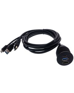 Beuler USBRHDMIC Flush Mount Single USBC, Single USBA and HDMI Jack Panel