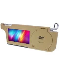 Accelevision ZSV7DVDPTN 7" Wide screen Replacement Passenger Sun Visor Monitors with DVD player - Tan