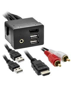 Axxess AXUSB-HK3 HDMI, Dual USB and 3.5mm Rectangle Panel Jack and Extension Cable