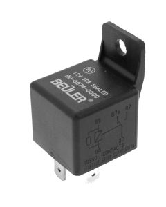 Beuler BU5074 12 VDC Automotive 5-Pin Relay SPDT 40/60A with Plastic tab and Negative spike protection - 100 ohm coil resistance