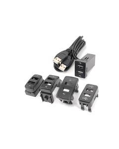 Beüler USBD-KIT Dual USB Extension with universal and vehicle specific trim rings