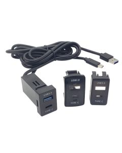 Beüler USBDC-KIT Dual USB and USBC Extension with universal and vehicle specific trim rings