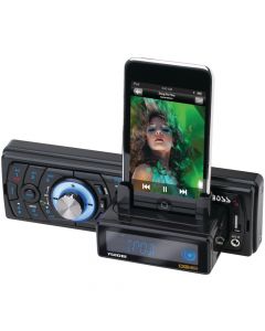 Discontinued - Boss Audio 758DBI Solid State MP3 Receiver with Slide-Out iPod Docking Station Bluetooth