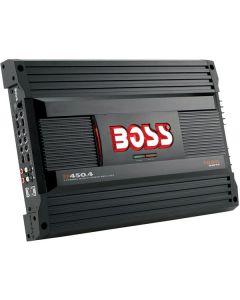 Boss D450-4 MOSFET 4-Channel Bridgeable Power Amplifier with Remote Subwoofer Level Control
