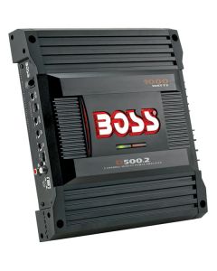 Boss D500-2 2-Channel MOSFET Bridgeable Power Amplifier with Remote Subwoofer Level Control