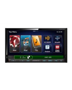 Kenwood DNX771HD Double DIN DVD Receiver with Garmin GPS, Built-in Bluetooth, HD Radio and 6.95" Touchscreen for Car-main