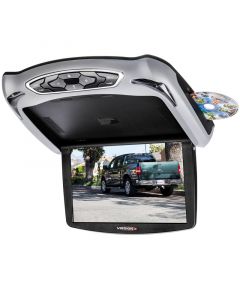 Quality Mobile Video QMV-RFIC13D 13 inch Overhead DVD Player - Grey trim installed with DVD 
