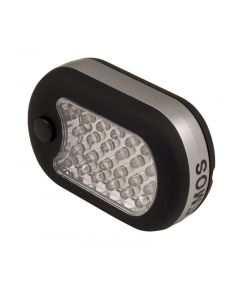 LED flashlite and Floodlite with magnetic base and hook hangar