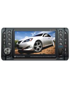 DISCONTINUED - Planet Audio P9717B In Dash Single DIN 5.5 Inch Motorized Slide Down Widescreen Touchscreen LCD Monitor Built In Multimedia DVD Receiver & Bluetooth