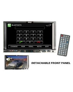 DISCONTINUED - Pyle PLDN76DB Double DIN In Dash 7 Inch Motorized Touchscreen LCD Monitor with Bluetooth, 80W x 4 DVD Multimedia Receiver, USB and SD Slots