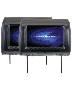 Power Acoustik HDVD-92CCP 9" Universal Headrest Monitors with TFT/LCD Screen with DVD