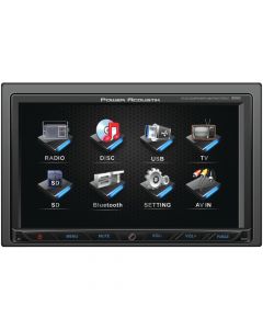 Power Acoustik PD-762 7" Double-DIN In-Dash TFT/LCD Touchscreen Multimedia Receiver with DVD (Without Bluetooth®)