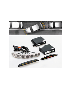 Steelmate PTS800MM78 Front and Rear Parking Assist Systems (PTS) with 8 Sensors, Rear Roof Mount M6 and Dash Mounted M5 Displays Rear View Back Up Set