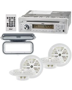 Pyle PLCD6MRKT Marine Single DIN Stereo Speaker System - Main