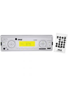 Pyle PLMR88W Marine Single-Din In-Dash Mechless Receiver - White