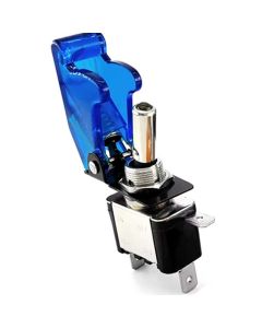 Quality Mobile Video 01004-B Large Tip illuminated SPDT Toggle Switch with Protective cover - Blue