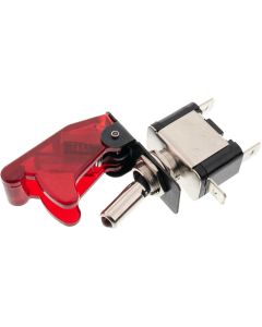Quality Mobile Video 01004-R Large Tip illuminated SPDT Toggle Switch with Protective cover - Red