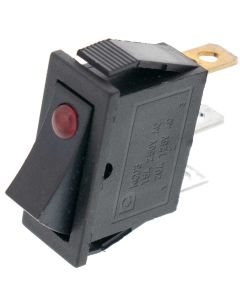 Quality Mobile Video 01005R Single Slot SPDT Rocker Switch with Illuminated Indicator