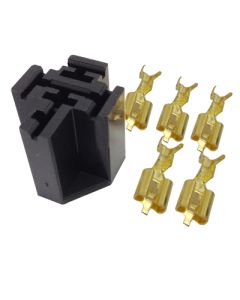 Quality Mobile Video BRST 12 VDC Automotive 5-Pin Relay Socket with (5) Crimp pins