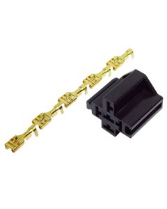 Quality Mobile Video BRSTP 12 VDC Automotive 5-Pin Relay Socket with interlock and (5) Crimp pins