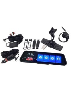 Safesight RVMDVR900K Super Widescreen Full Rearview mirror with 10″ LCD Screen, built in DVR and back-up camera