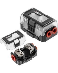 T-Spec VFDB2 V12 Series 2 Position MANL Fused Distribution Block with 0 Gauge Input and 4 and 8 Gauge Output