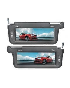 DISCONTINUED - Tview T102SV-GR 10.2 Inch TFT LCD Sun Visor Monitor Pair - Grey