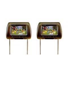 DISCONTINUED - Accelevision THR700T 7" Dual headrest monitors - Pair - Tan
